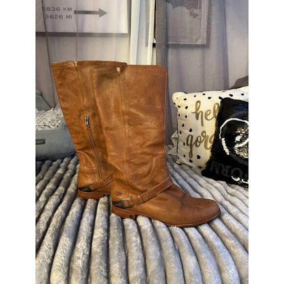 Ugg channing 2 tall riding knee high boot sz 11 leather - Picture 7 of 12